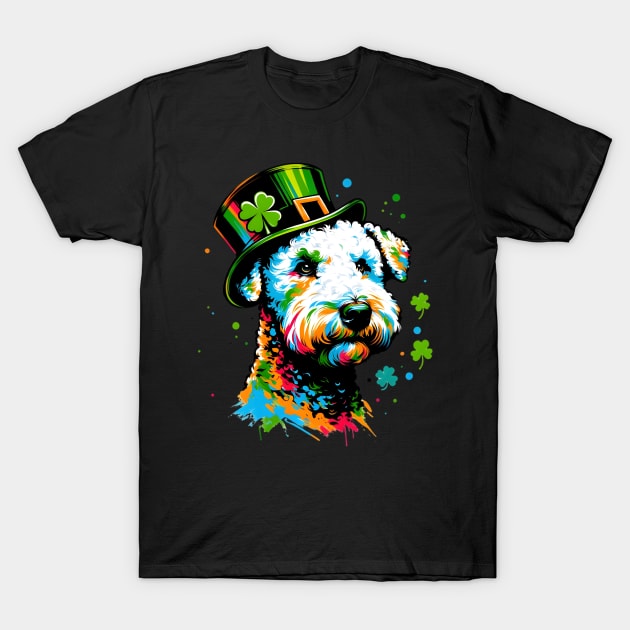 Bedlington Terrier Celebrates Saint Patrick's Day T-Shirt by ArtRUs